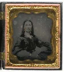 Untitled [portrait of a woman with ringlets], 1855/75. Creator: Unknown