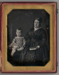 Untitled (Portrait of a Woman and Child), 1848. Creators: William Langenheim, Frederick Langenheim