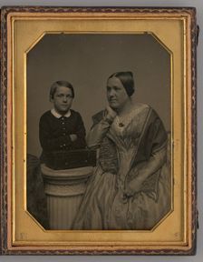 Untitled (Portrait of a Woman and a Boy), 1855. Creator: Unknown