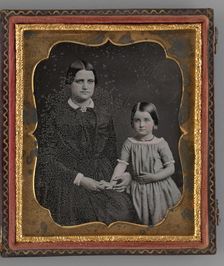Untitled (Portrait of a Woman and a Child), 1850s. Creator: Unknown