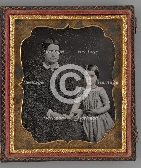 Untitled (Portrait of a Woman and a Child), 1850s. Creator: Unknown.