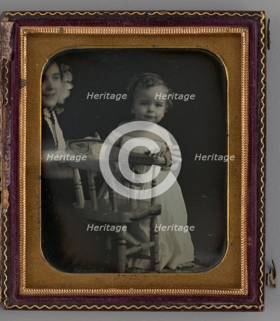 Untitled (Portrait of a Woman and a Girl), 1852. Creator: R. Emmert Churchill.