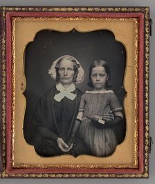 Untitled (Portrait of a Woman and a Girl), 1855. Creator: Unknown
