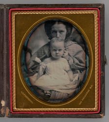 Untitled (Portrait of a Woman holding a Child), 1858. Creator: Charles De Forest Fredricks