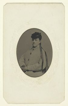 Untitled (Portrait of a Woman in a Hat), 1840-1900. Creator: Unknown