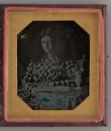 Untitled (Portrait of a Woman Reading), 1845. Creator: Unknown