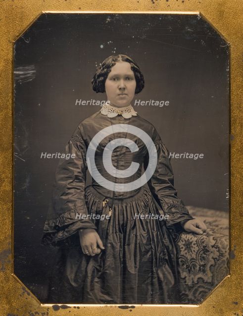 Untitled (Portrait of a Young Woman in a Dark Silk Dress), 1839/60. Creator: Unknown.