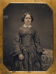 Untitled (Portrait of a Young Woman in a Dark Silk Dress), 1839/60. Creator: Unknown