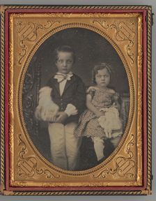 Untitled (Portrait of a Boy and Girl), 1855. Creator: Rufus Anson