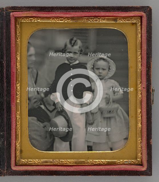 Untitled (Portrait of a Boy and Girl), 1855. Creator: Unknown.
