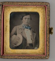 Untitled (Portrait of a Boy Holding a Hat), 1854. Creator: George Howard Johnson