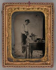 Untitled (Portrait of a Carpenter), 1870. Creator: Unknown