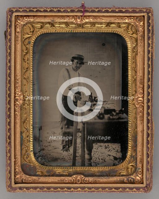 Untitled (Portrait of a Carpenter), 1870. Creator: Unknown.