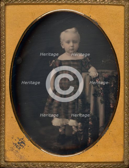 Untitled (Portrait of a Child), 1839/60. Creator: Mathew Brady.