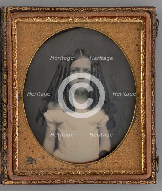 Untitled (Portrait of a Girl), 1855. Creators: Marcus Aurelius Root, S. Root.