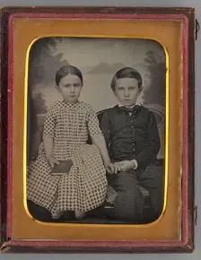 Untitled (Portrait of a Girl and a Boy), 1847. Creator: Samuel Broadbent