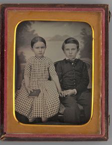 Untitled (Portrait of a Girl and a Boy), 1847. Creator: Samuel Broadbent