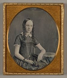 Untitled [portrait of a girl with ringlets], 1839/60. Creator: Unknown