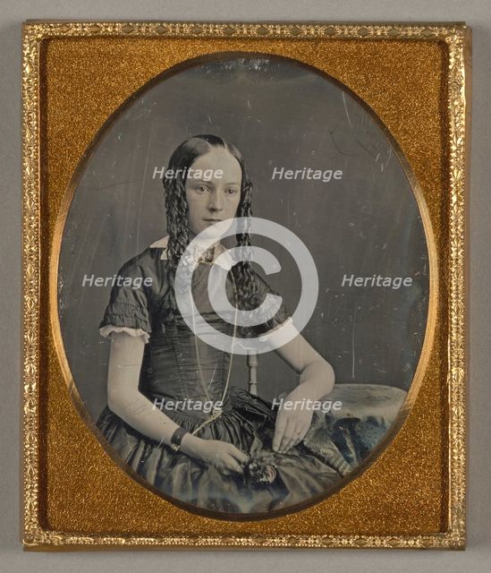 Untitled [portrait of a girl with ringlets], 1839/60.  Creator: Unknown.