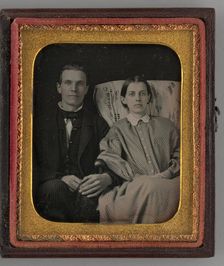 Untitled (Portrait of a Man and a Woman), 1849. Creator: Unknown