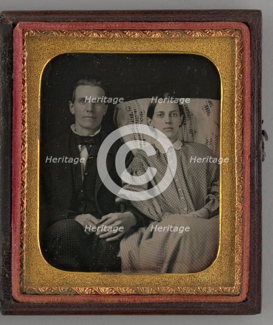 Untitled (Portrait of a Man and a Woman), 1849. Creator: Unknown.