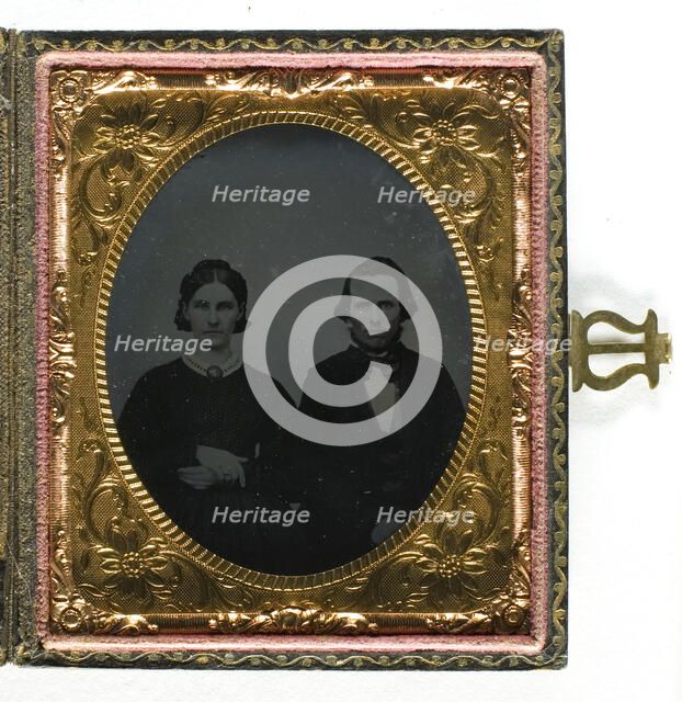 Untitled [portrait of a man and woman], 1839/99.  Creator: Unknown.