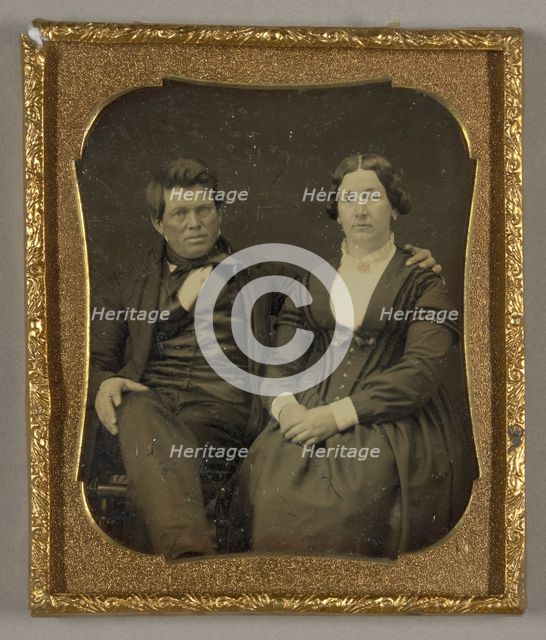 Untitled [portrait of a man and woman], 1839/60.  Creator: Unknown.