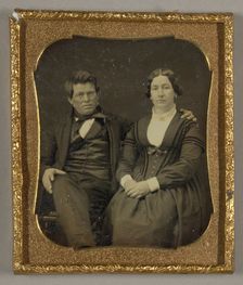 Untitled [portrait of a man and woman], 1839/60. Creator: Unknown