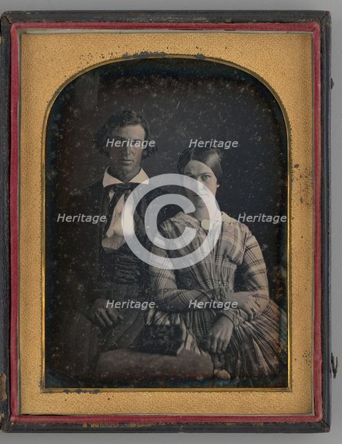 Untitled (Portrait of a Man and Woman), 1845.  Creator: Montgomery Simons.