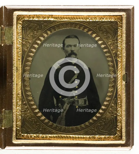 Untitled [portrait of a man in uniform], 1855/75.  Creator: Unknown.