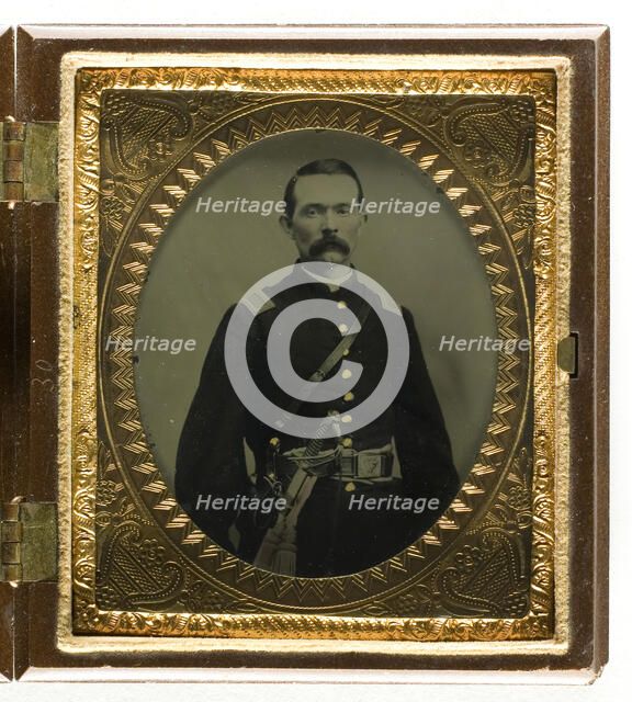 Untitled [portrait of a man in uniform], 1855/75.  Creator: Unknown.