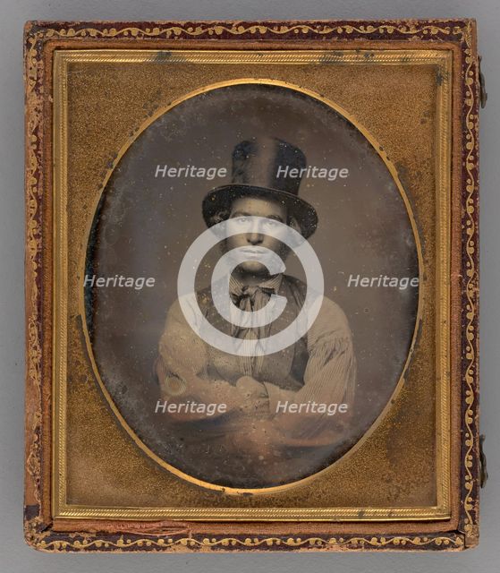 Untitled (Portrait of a Man with Top Hat), 1854. Creator: Unknown.