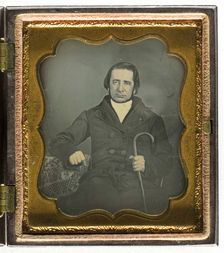 Untitled [portrait of a man with walking stick], 1839/60. Creator: Unknown