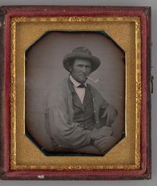 Untitled (Portrait of a Man with a Corncob Pipe), 1855. Creators: Charles Richard Meade, Henry W. Meade