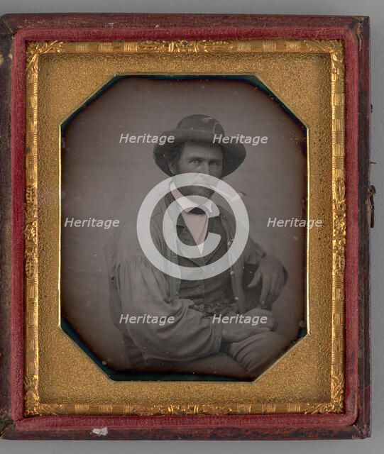 Untitled (Portrait of a Man with a Corncob Pipe), 1855. Creators: Charles Richard Meade, Henry W. Meade.