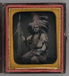 Untitled (Portrait of a Man with Headdress), 1855. Creator: Unknown