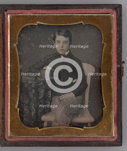 Untitled (Portrait of a Seated Boy), 1847. Creator: Unknown.