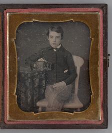 Untitled (Portrait of a Seated Boy), 1847. Creator: Unknown