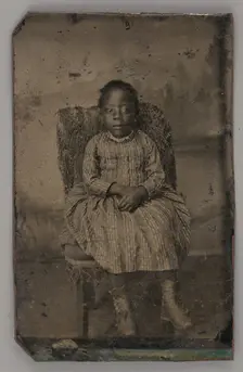 Untitled (Portrait of a Seated Girl), 1880. Creator: Unknown