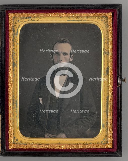 Untitled (Portrait of a Seated Man), 1862. Creator: Mathew Brady.