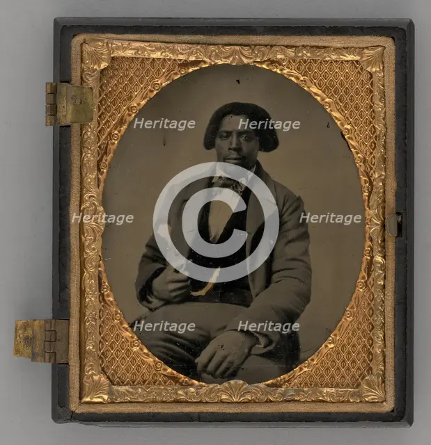 Untitled (Portrait of a Seated Man), 1863. Creator: Unknown.