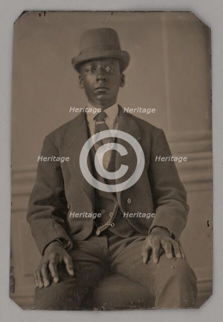 Untitled (Portrait of a Seated Man), 1875. Creator: Unknown.