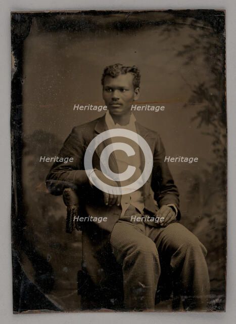 Untitled (Portrait of a Seated Man), 1875. Creator: Unknown.