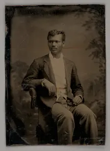 Untitled (Portrait of a Seated Man), 1875. Creator: Unknown