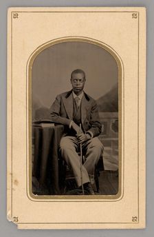 Untitled (Portrait of a Seated Man), 1880. Creator: Unknown