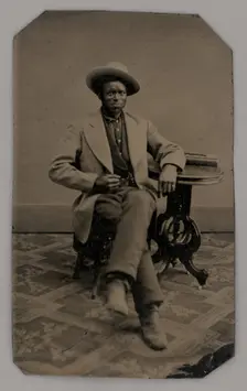 Untitled (Portrait of a Seated Man), 1880. Creator: Unknown