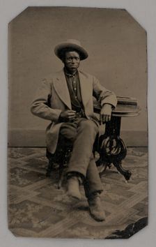 Untitled (Portrait of a Seated Man), 1880. Creator: Unknown