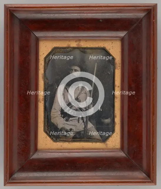 Untitled (Portrait of a Seated Man in Military Uniform), 1847. Creator: J. H. Fitzgibbon.