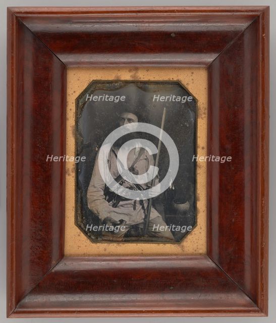 Untitled (Portrait of a Seated Man in Military Uniform), 1847. Creator: J. H. Fitzgibbon.