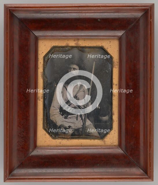 Untitled (Portrait of a Seated Man in Military Uniform), 1847. Creator: J. H. Fitzgibbon.